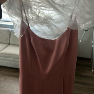 Desert coral David’s bridal bridesmaid dress